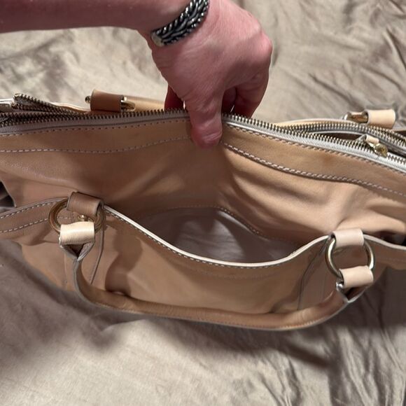 J. Crew Taupe Leather Satchel - Picture 6 of 8